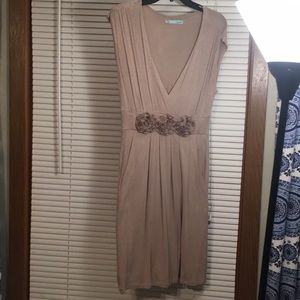 Oatmeal V Neck Dress